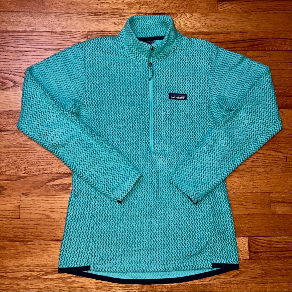 Patagonia - Women's R1 Air 1/2-Zip Pullover Fleece - Green Warm - Small S - $140